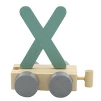 JeP kids houten treinletter X-groen