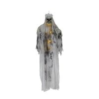 Horror/halloween decoratie skelet spook bruid pop - met verlichting - hangend - 180 cm - thumbnail
