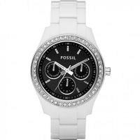 Horlogeband Fossil ES2669 Stella Kunststof/Plastic Wit 18mm