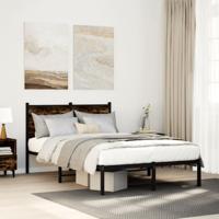 Bedframe zonder matras metaal gerookt eikenkleurig 120x200 cm