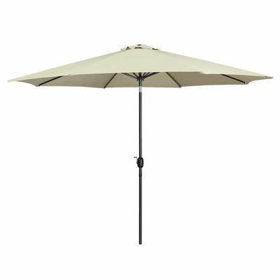 Marbueno Parasol Staal 8 Spaken D270 cm Polyester Beige Tuin, Zwembad, Terras 10483