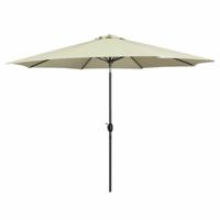 Marbueno Parasol Staal 8 Spaken D270 cm Polyester Beige Tuin, Zwembad, Terras 10483