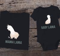 Moeders en dochters t-shirts Baby lama en moeder lama Moeders en dochters t-shirts Baby lama en moeder lama