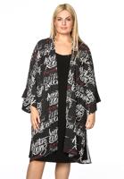 Yoek Kimono SCRIPT | Zwart | Maat XL