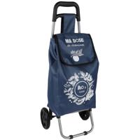 Boodschappentrolley - blauw - 28 x 30 x 88 cm - 25 liter