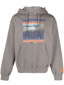 Heron Preston hoodie en coton à imprimé graphique - Gris