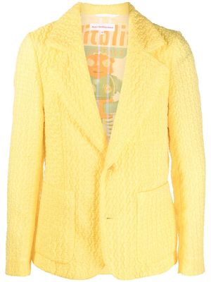 Walter Van Beirendonck Pre-Owned blazer droit - Jaune