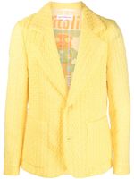 Walter Van Beirendonck Pre-Owned blazer droit - Jaune