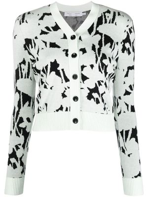 Proenza Schouler White Label cardigan à fleurs en all over - Vert