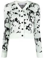 Proenza Schouler White Label cardigan à fleurs en all over - Vert - thumbnail