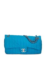 CHANEL Pre-Owned sac porté épaule matelassé à rabat (2012) - Bleu