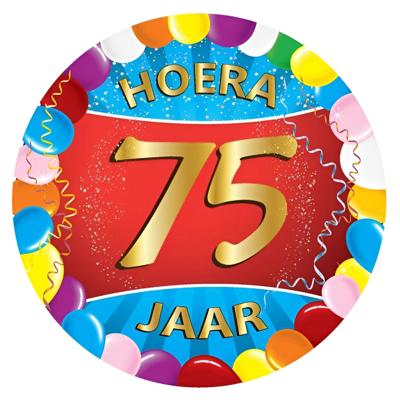 Bierviltjes 75 jaar - 25x stuks - multicolor - verjaardag/feest - feestartikelen