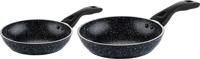 Westinghouse Koekenpannenset Black Marble ø 24 & 28 cm - inductie en alle andere warmtebronnen