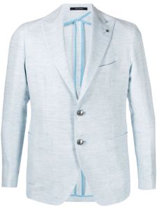 Tagliatore blazer chiné à simple boutonnage - Bleu