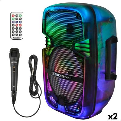 Luidspreker met Karaokemicrofoon Bontempi Plastic 25 x 39 x 21 cm (2 Stuks)