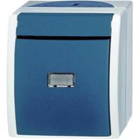 Busch-Jaeger 2621 WGL-53 Ocean (opbouw) Knop spatwaterdicht Blauw, Groen Busch-Jaeger 2621 WGL-53 Ocean (opbouw) Knop spatwaterdicht Blauw, Groen