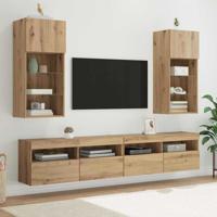 Wandgemonteerde TV-kasten 2 pcs Artisan Eiken 40,5 x 30 x 90 cm