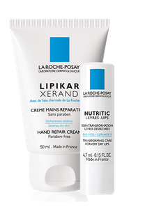 La Roche-Posay Combiset Nutritic Lippenbalsem & Lipikar Xerand Handcrème