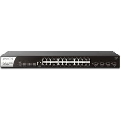 Draytek VigorSwitch G2280x Managed Gigabit Ethernet (10/100/1000) 1U Zwart, Staal