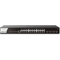 Draytek VigorSwitch G2280x Managed Gigabit Ethernet (10/100/1000) 1U Zwart, Staal