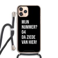 Da ziede van hier - Zwart: iPhone 11 Pro Transparant Hoesje met koord