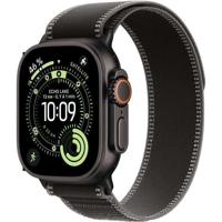 Apple Watch Ultra 3 GPS + Cellular - 49 mm - Zwarte titanium kast - Zwart/antraciet Trail Loop-bandje - S/M