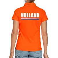 Oranje poloshirt Holland voor dames - thumbnail