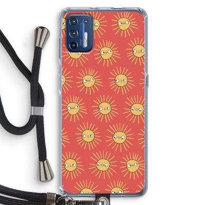 Zon: Motorola Moto G9 Plus Transparant Hoesje met koord