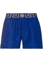 Versace short de bain à détail Greca - Bleu - thumbnail