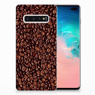Samsung Galaxy S10 Plus | Siliconen Case | Koffiebonen