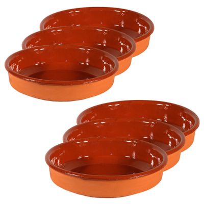 Set van 6x tapas borden/schalen Sevilla 26 cm en 24 cm