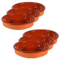Set van 6x tapas borden/schalen Sevilla 26 cm en 24 cm