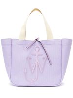 JW Anderson sac cabas en toile à patch logo - Violet - thumbnail