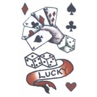 Realistische casino tattoos 1 vel   - - thumbnail
