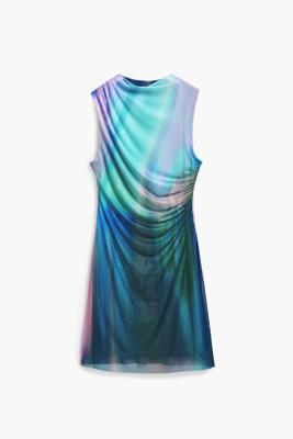 Jurk van tule met vervagingseffect - GREEN - XL