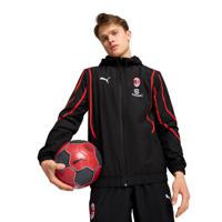 PUMA AC Milan Pre-Match Anthem Trainingsjack Woven 2024-2025 Zwart Rood - thumbnail