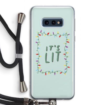 It's Lit: Samsung Galaxy S10e Transparant Hoesje met koord