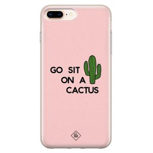 iPhone 8 Plus/7 Plus siliconen hoesje - Go sit on a cactus