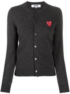 Comme Des Garçons Play cardigan à patch logo - Gris