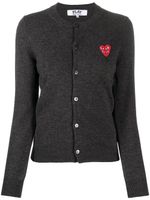 Comme Des Garçons Play cardigan à patch logo - Gris - thumbnail