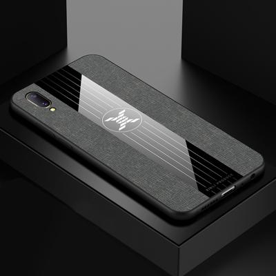 Voor vivo V11/X21S XINLI stiksels doek textuur schokbestendig TPU beschermhoes (grijs)