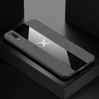 Voor vivo V11/X21S XINLI stiksels doek textuur schokbestendig TPU beschermhoes (grijs)