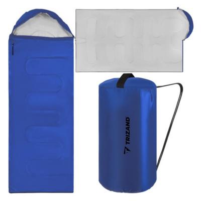 Trizand slaapzak - blauw - 200 x 75 cm - 0,9 kg - kamperen - slaapzak/dekbed - 2 in 1