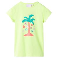 VidaXL Kindershirt 116 fluorescerend geel