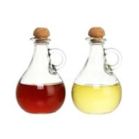 Olie en azijnset DKD Home Decor 9 x 9 x 14,5 cm Kristal Transparant Kurk 230 ml 2 Stuks