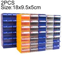 2 stk verdikt gecombineerd Plastic delen kabinet lade Type Component vak gebouw blokgrootte materiële vak Hardware vak willekeurige kleur levering: