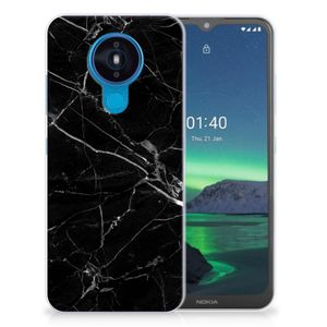 Nokia 1.4 TPU Siliconen Hoesje Marmer Zwart - Origineel Cadeau Vader