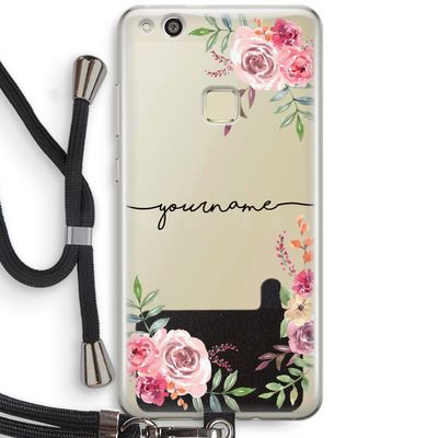 Rozen: Huawei Ascend P10 Lite Transparant Hoesje met koord
