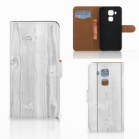 Huawei Nova Plus Book Style Case White Wood - thumbnail
