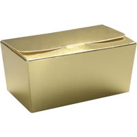 Ballotin | karton + PP | 250gr | 113x62x55mm | goud/wit | 200 stuks